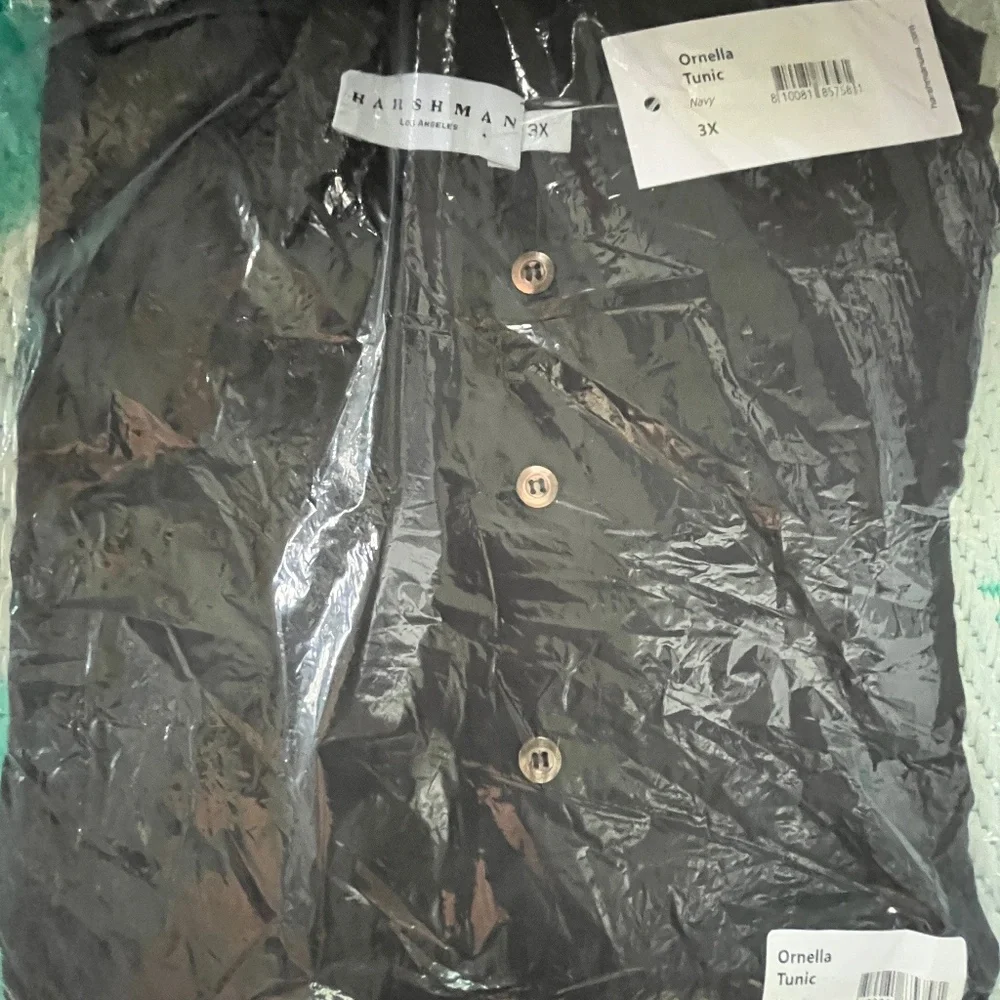 Harshman Ornella Tunic Sz 3X Navy - Picture 6 of 6